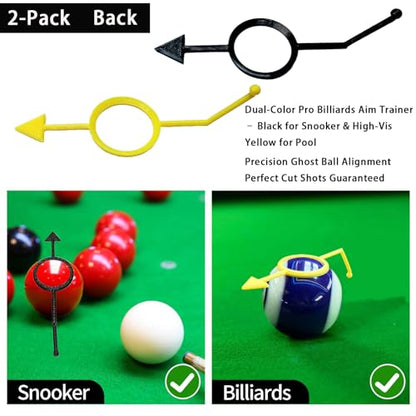 2Pack Billiards Aiming Trainer Billiards Accessories - color: black red