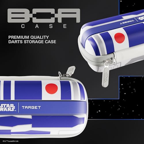 Target Darts Star Wars R2-D2 BOA Wallet | R2D2 Premium Dart Case with Droid Design, Swiss Point Tip Storage, Rigid Outer Shell & Organised Dart Accessories Holder - style: R2-d2