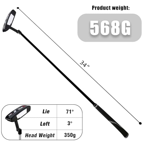 PGM Golf Putter - Blade Putters for Men & Women - Easy Flop Shots – Legal for Tournament Play- Right/Left Handed - size: 34", Graphite, style: Right Handed
