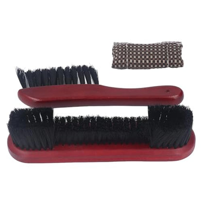1set Wooden Handle Billiards Pool Table Rail Brush Set Cleaning Tools for Pool Tables and Cabinets - color: Red