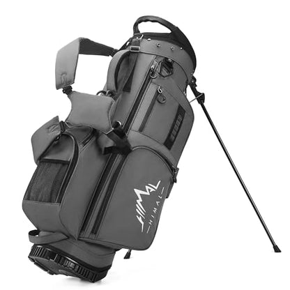 uniHimal Lightweight 7-Way Golf Stand Bag for Men & Women | Carry Bag, Multiple Pockets, Dual Straps - color: gray