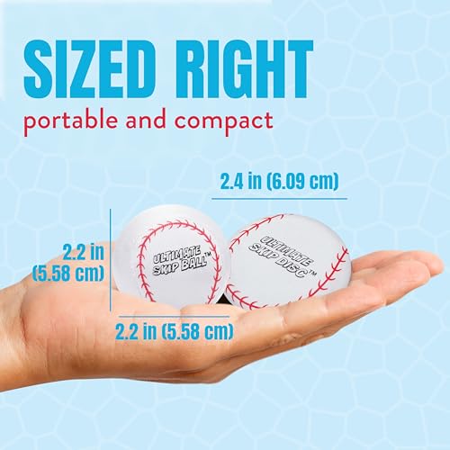 Activ Life The Ultimate Water Skip Balls, Water Bouncing Ball for Swimming Pool, Beach Toys for Friends, Family, Kids and Adults - style: Baseballs