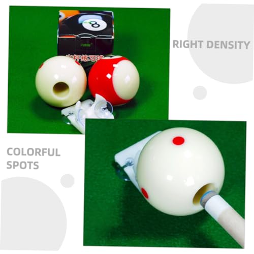 VICASKY Professional Billiard Practice Cue Ball Set 8-Ball Training Balls with Dots Pattern Sturdy Resin Material for Enhanced Aiming for Pool Players