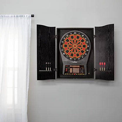 DMI Sports Black CricketPro Dartboard Cabinet | Designed for Arachnid 15.5” CricketPro 900, 800, 750, 650 Electronic Dartboards | Does Not Include Dartboard