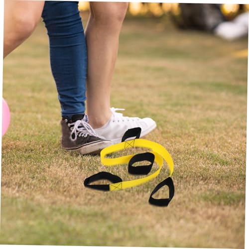 Yardwe 2pcs Relay Race Giant Footsteps Bandage Legged Game for Boys and Girls Adults Team Building Exercise Equipment for Field Day and Holiday Celebrations