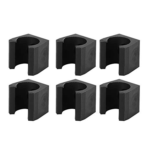 Ejoyous Billiard Pool Holder, 6 Pieces Wall Mount Pool Cue Rack Plastic Billiard Stick Clip Holder Pool Table Accessories for Game Room Pool Bar, Fishing Rod Organizer Carrier for