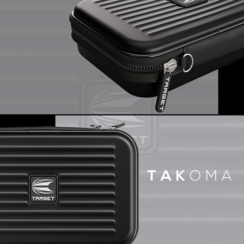 Target Darts Takoma XL Darts Wallet Case, Black – Holds 6 Darts, Protective EVA Holder with Double Zip Lock Pouches – Professional Dart Accessories - color: Black
