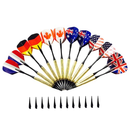 SUPVOX Pin-Type Electronic Darts Set with Soft Tip Darts and Tips Durable Material for Beginners and Casual Players Convenient Carrying Bag Included