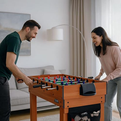 KICK Decagon 55" 10-in-1 Multi-Game Table - color: Brown