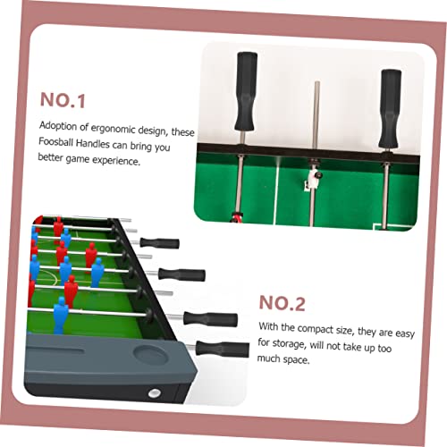Holibanna 8Pcs Nonskid Foosball Table Handles Durable Grips for Standard Football Tables Ergonomic Design for Enhanced Game Experience Replacement for Foosball Parts