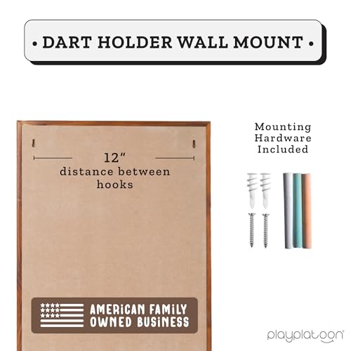 Play Platoon Dart Scoreboard & Darts Holder Wall Mount - Wood Score Board, Professional Darts Accessories, Dart Holder - size: 22 x 16 inch, style: Green Chalkboard