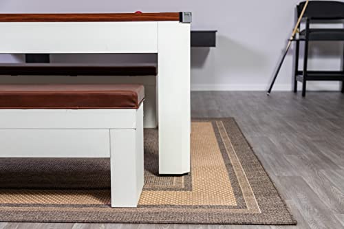 Hathaway Pool Table Combo Set with Benches - color: Walnut