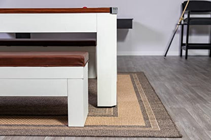 Hathaway Pool Table Combo Set with Benches - color: Walnut