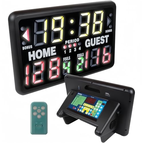 Multisport Indoor Tabletop Scoreboard with remote control, Black