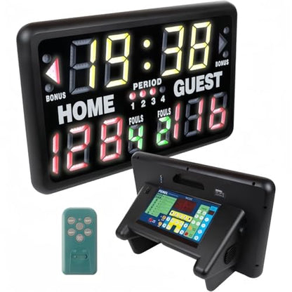 Multisport Indoor Tabletop Scoreboard with remote control, Black