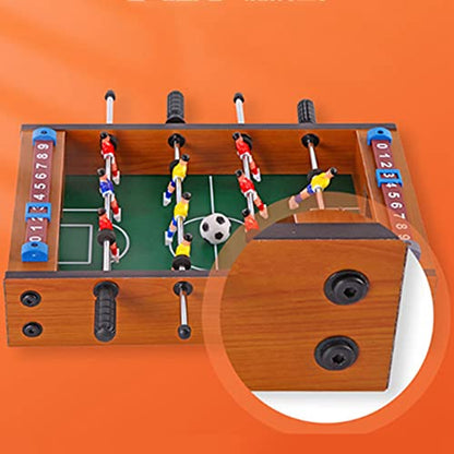 Mini Table Football Soccer Game for 2 to 4 Players,Wooden 12mm Top,Parent Child Fun,Indoor Entertainment for Family,Kids, and Parties Compact Foosball Game