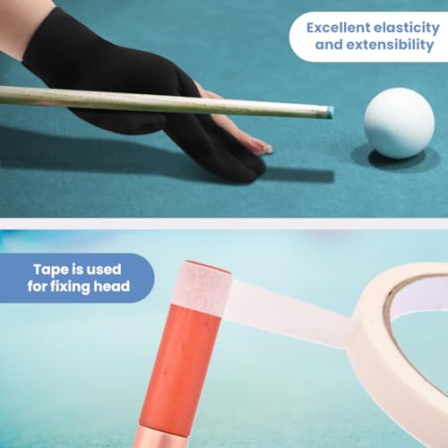11-in-1 Billiards Pool Cue Tip Shaper, Pool Cue Tips Replacement Kit, Pool Cue Shaper, Pool Cue Tip Tool, Pool Cue Accessories for Replacement and Shaping Cue Tips