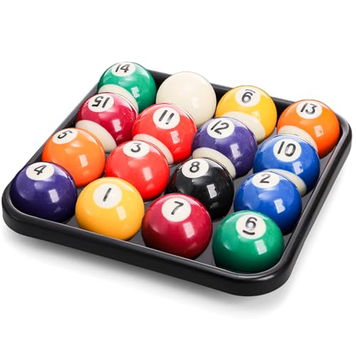 TOPZEA 3 Pack Standard Pool Billiard Ball Tray, Black Sturdy Plastic Billiard Balls Carrying & Storage Trays for 16 Balls Full Set Regulation Size Ball 2-1/4 inch, Pool Table Accessories