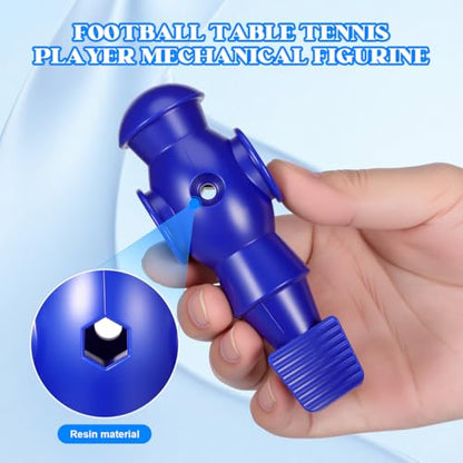Homoyoyo 4pcs Foosball Men Replacement, Football Players Parts Foosball Man Table Player Football Machine Accessories - color: Blue