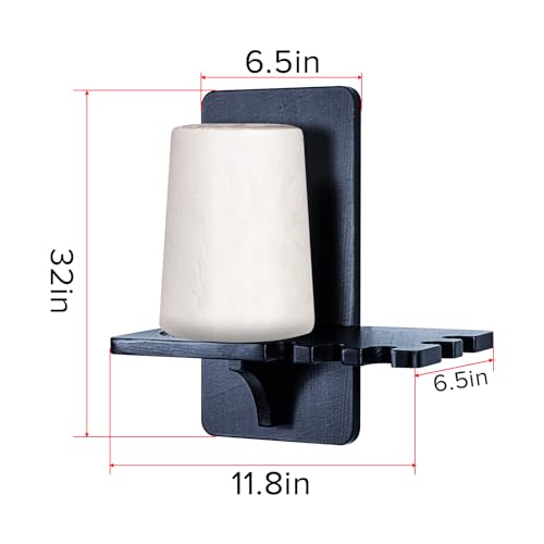 GOOX Pool Chalk Holder - Wall Mounted Solid Wood Cone Chalk Holder for Billiards - Pool Table Accessories Black