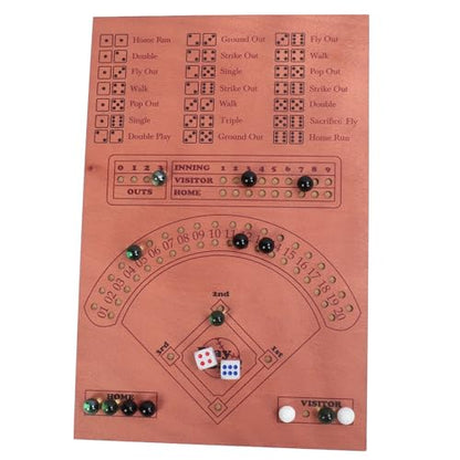 TOPINCN Baseball Dice Board Game, Premium Solid Wood Table Game with Dice and Marbles Fun Baseball Battle for Kids Adults Family Party Gatherings