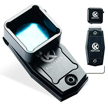 KONLLEN Magnetic Pool Chalk Holder Aluminum Alloy Belt Clip | Portable design, durable metal construction, quick access,metal cue chalk case for pool, snooker and carom - color: Black