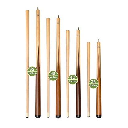 ASKA Short Pool Cue Sets, Canadian Maple Billiard Cue Sticks, 13mm Tip, 5/16x18 Joint, Multi-Set Options for Home & Game Rooms - style: Set of 4, Sneaky Pete
