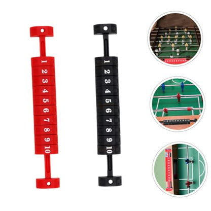 Happyyami 4pcs Foosball Score Counter Lightweight and Portable Table Football Scoring Unit Easy Use Goal Indicator for Soccer Games Black and Red Design