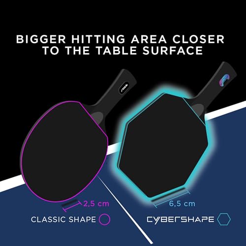 STIGA Cybershape Carbon CWT Table Tennis Blade with Custom Weight Technology I Superior Control, Enhanced Grip for Offensive Play - style: Cybershape Carbon CWT - Master