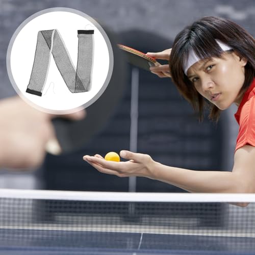 Balacoo Portable Table Tennis Net Black Polyester-Cotton Mesh Lightweight Foldable Accessory for Any Table Quick Setup Secure Tight Net for Consistent Ball Rebound Training