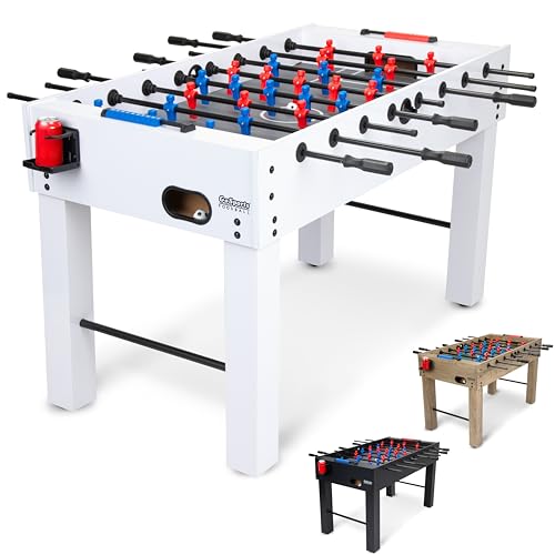 GoSports 54 Inch Full Size Foosball Table for Adults – Perfect for Home, Office or Game Room – Choose Color - color: White