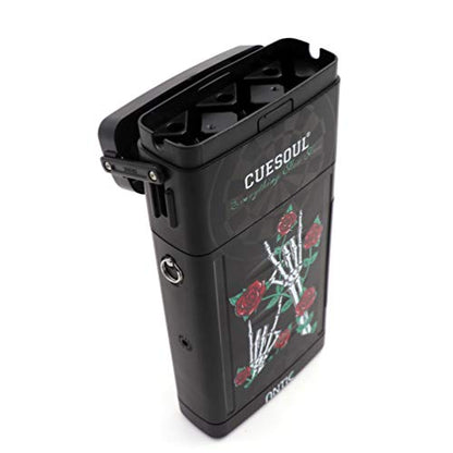 CUESOUL ANTIE Hard Dart Case, Holds 6 Steel/Soft Tip Darts & Extra Tips, Shafts & Flights, Durable Use - color: Black Jazz-Metal