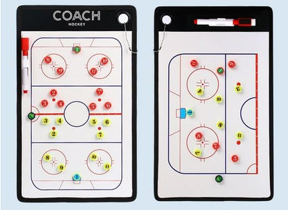 Joyeee Ice Hockey Tactics Board for Kids & Adults, Magnetic Coaching Board, Ice Hockey Equipment for Men, Boys and Ice Hockey Enthusiast, Christmas Ice Hockey Gifts for Men Father - color: #03 Double Side Ice Hockey Board