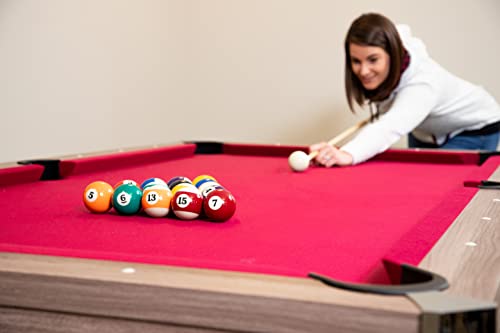 Hathaway Pool Table Combo Set with Benches - color: Woodtone