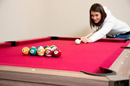Hathaway Pool Table Combo Set with Benches - color: Woodtone