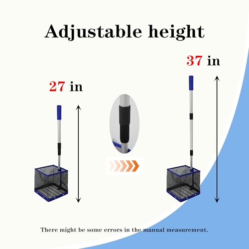 Adjustable Height Ping Pong Ball Picker Upper Hold 120 Balls Table Tennis Ball Picker, Portable Ping Pong Ball Collector for Training