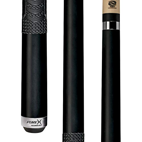 Pure X 58" 2-Piece North American Hard Maple Billiard Pool Cue Stick, Midnight Black, 19oz
