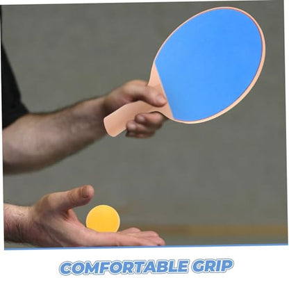 Happyyami Outdoor Table Tennis Bat Set with Plastic Elasticity Racket Paddle and Pong Balls Comfortable Grip for Competitive Outdoor Pong Games and Training