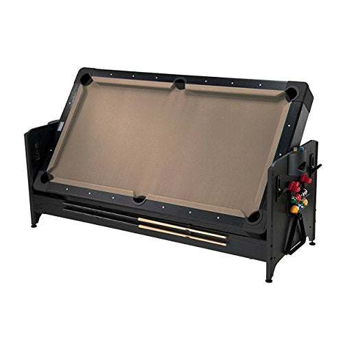 Fat Cat Original 3-in-1 7 Foot Pockey Multi Game Table, Air Hockey Table, Pool Table, and Table Tennis Combo with Accessories - color: Tan