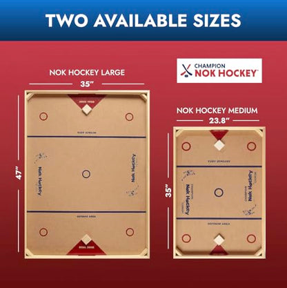 Carrom Champion Nok Hockey Game (Standard Size) — Wooden Board Games for Adults & Children — Indoor and Outdoor Games for Family — Sports Board Games