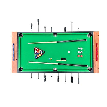 KICK Dyad 55" 2-in-1 Multi-Game Table – Foosball & Billiards/Pool Table - color: Brown