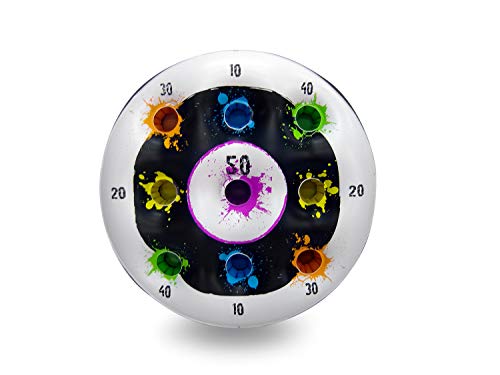 Poolmaster Toss ‘N’ Splash Inflatable Pool Game, Floating Pool Toss Game Set with Balls and Scoring Targets, Pool Party Game for Kids, Teens and Adults, Water and Lawn Play