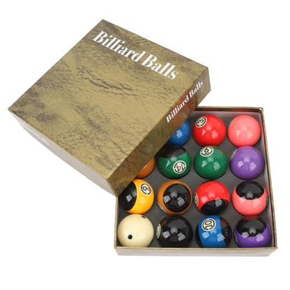 Professional Resin Pool Balls Set 2.25in – High Friction Resistance, Clear Numbering, Standard Pool Tables