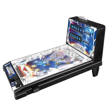 Pinball Machine for Kids Portable Arcade Electronic Pinball Game Retro Mini Desktop Ball Shooting Toy with Light Music and Scoreboard Great Gift