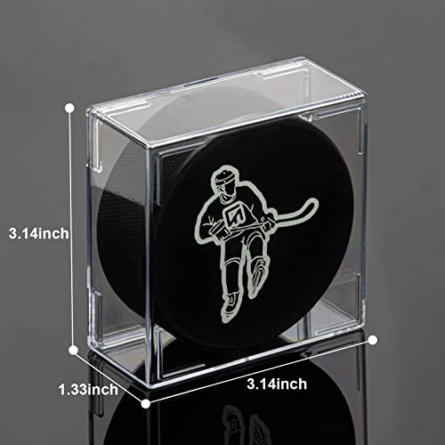 12-Count Hockey Puck Holder - Cube Square Hockey Puck Display Cases, 2-Piece Snap Clear Hockey Puck Holder, Official Size Hockey Puck Display Boxes - size: 12 Pack ‎Hockey Puck Display Case