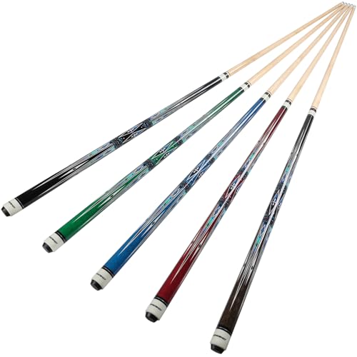 Pool Cues Set of 5/4/1, Pool Sticks for Adults 58 48 Inch 15 18 19 20 21oz Maple Wood Billiards Cue Sticks, for Professional Billiard Players Bars Home Hall Table Sport - color: 5 Cue Sets (18 19 19 20 21oz)
