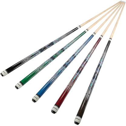 Pool Cues Set of 5/4/1, Pool Sticks for Adults 58 48 Inch 15 18 19 20 21oz Maple Wood Billiards Cue Sticks, for Professional Billiard Players Bars Home Hall Table Sport - color: 5 Cue Sets (18 19 19 20 21oz)
