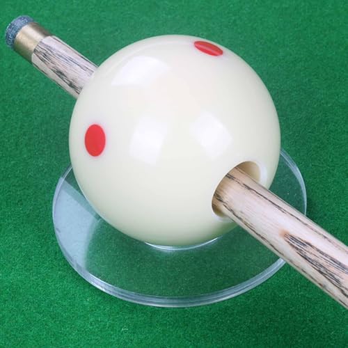 kowaku Snooker Training Ball Que Ball Sturdy with Dots, Hole Multifunctional Billiards Training Aid Billiard Stroke Exerciser
