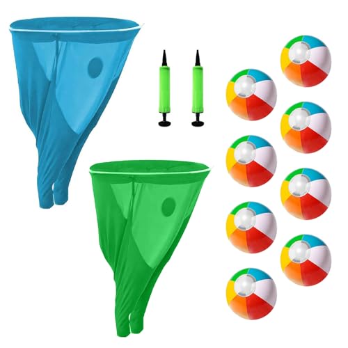 Granny Pants Yard Game - 2pcs Giant Pants with 8 Bouncy Balls and 2 Pumps, Breathable&Durable! for Giant Outdoor Games for Adults and Family, Lawn Field Game Set Gifts, Family Backyard Games