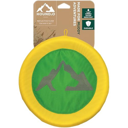 Playology HOUND2O Dog Toys | Reflective Flyer Toy Frisbee for Dogs | Green Outdoor Dog Toy for Fetch - color: Green